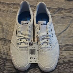Adidas Men's White Canvas Sneakers